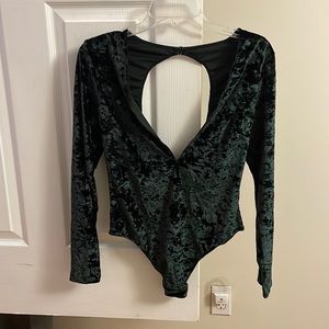 Victoria's Secret Velvet Bodysuit Size M/L with Tags